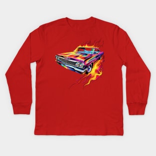 Chevy Impala pop art Kids Long Sleeve T-Shirt